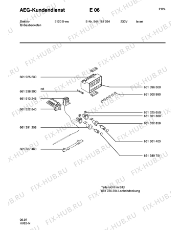 Взрыв-схема плиты (духовки) Aeg 5120B-W IL - Схема узла Section5